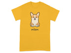 Cute Corgi Mlem Graphic Yellow T-Shirt for Dog Lovers