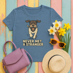 german wirehaired pointer stranger-never-met tee flat lay hero