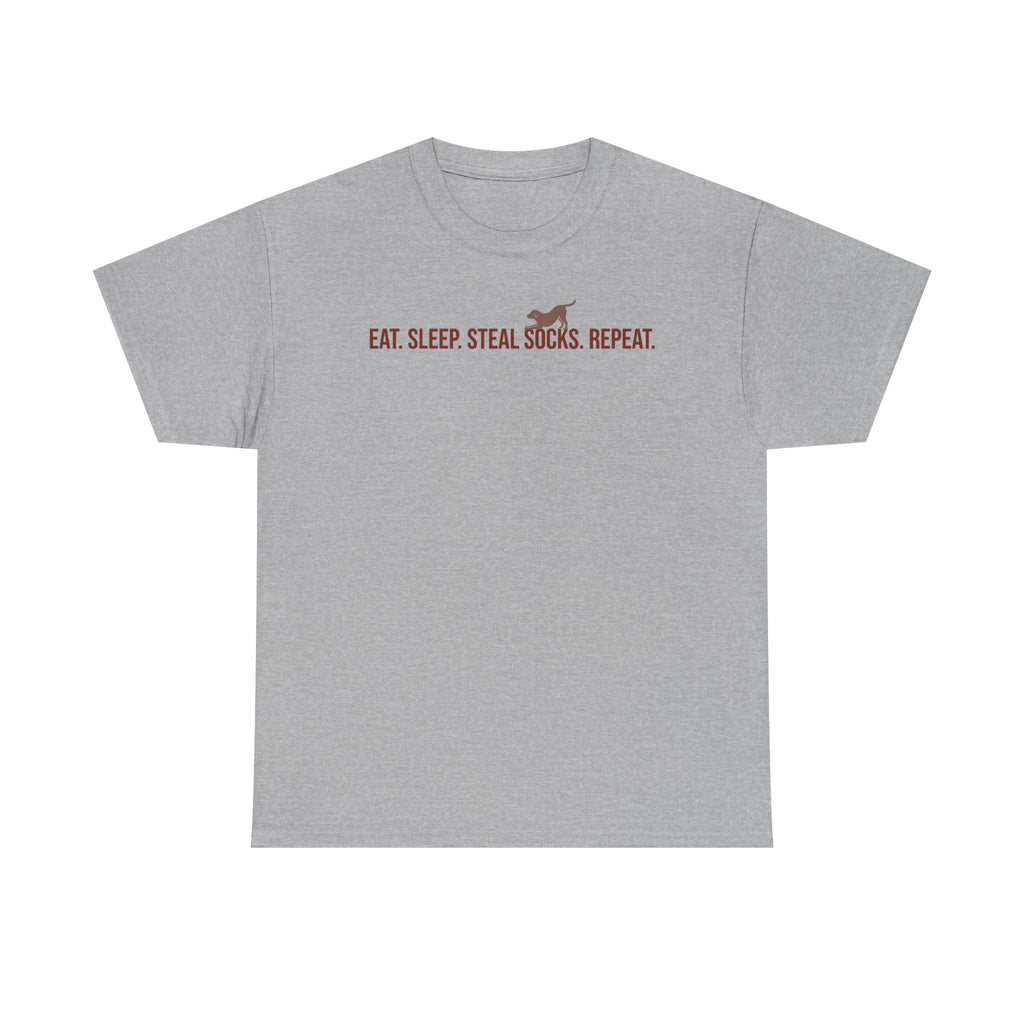 Eat Sleep Steal Socks Repeat. Lab T-shirt.