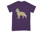 Purple T-Shirt with Dog and Floral Pattern Product