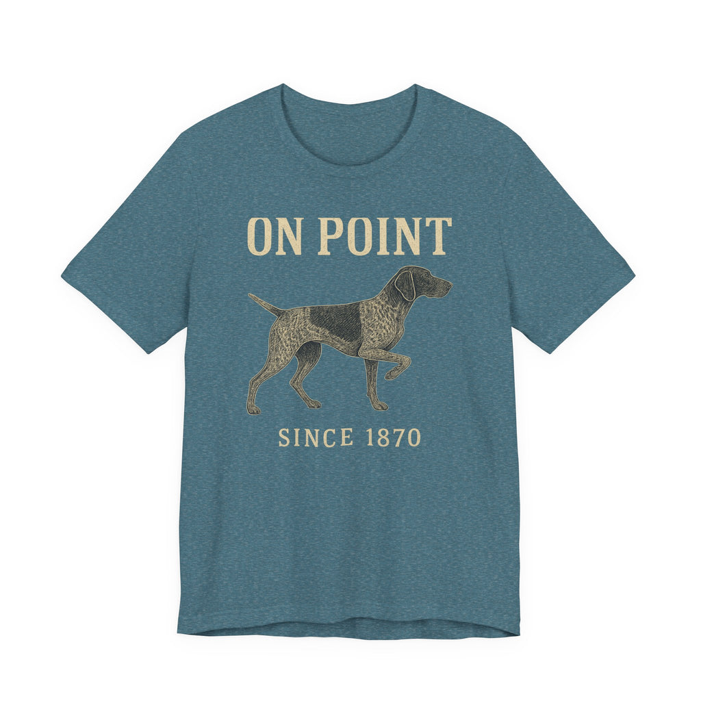 German Shorthaired Pointer On Point Blueprint Tee