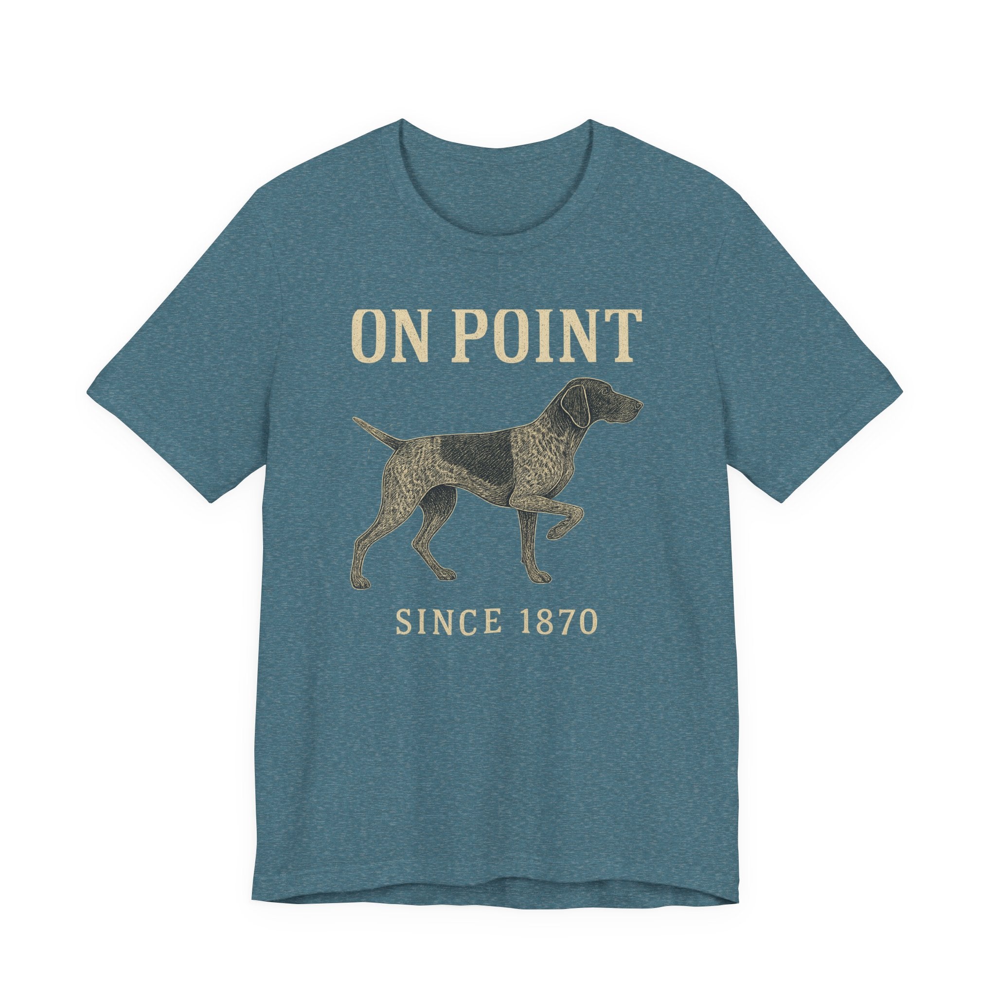 German Shorthaired Pointer On Point Blueprint Tee