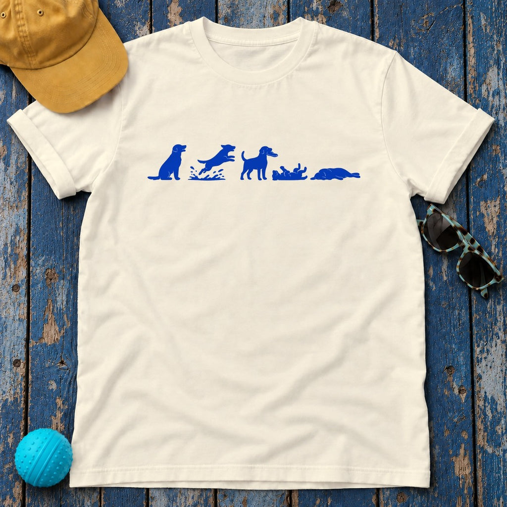 Playful Pup Progression T-Shirt in Natural