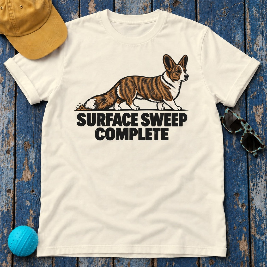 Surface Sweep Complete Corgi T-Shirt — Natural