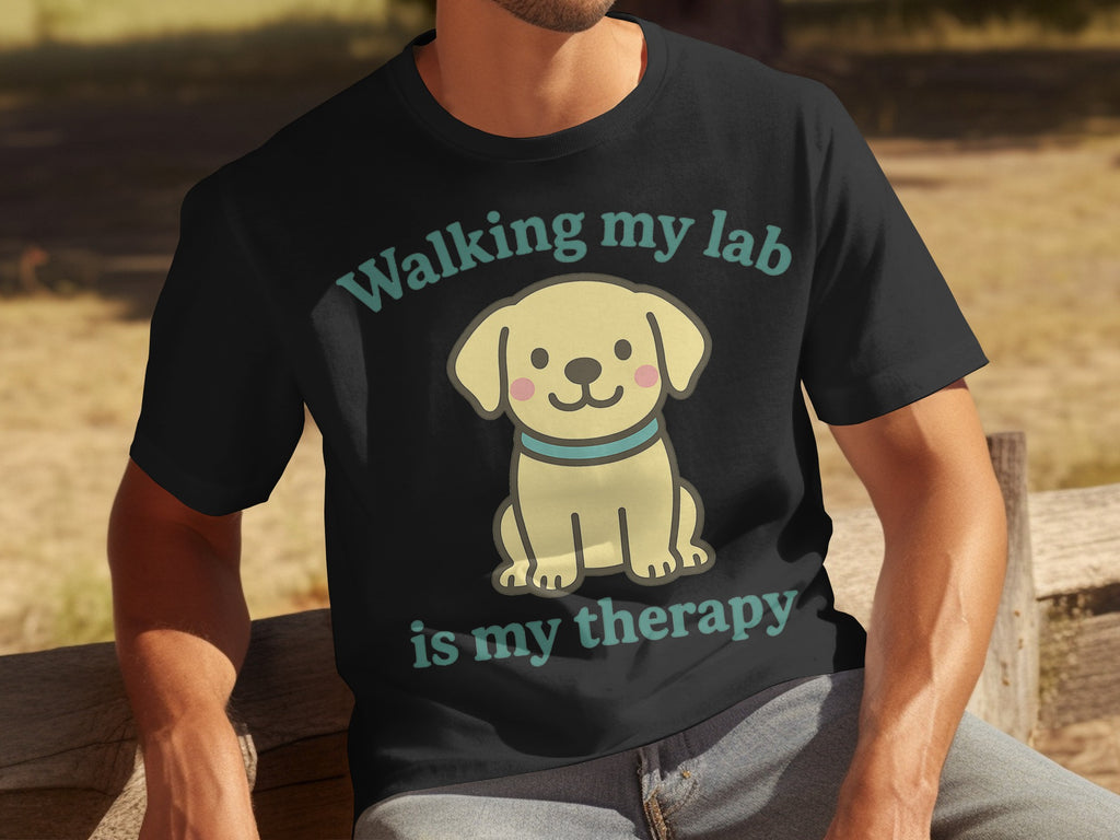 Walking My Lab Is My Therapy Graphic T-shirt