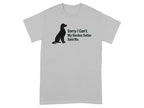 Grey t-shirt with black Gordon Setter silhouette and text "Sorry I Can't. My Gordon Setter Said No."