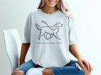 Slow down enjoy walks dog silhouette graphic t-shirt