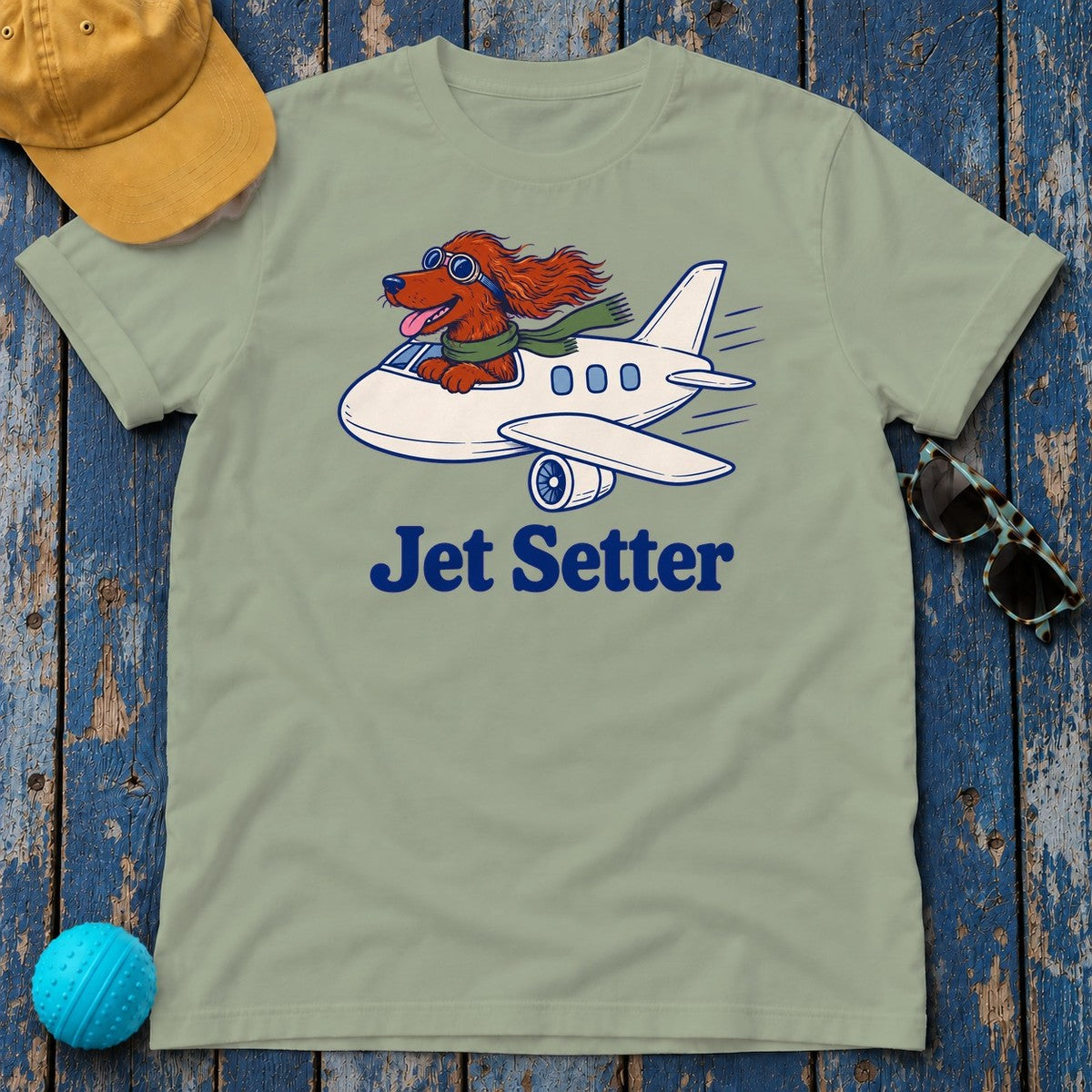 Irish Setter Jet Setter Tee in Sage