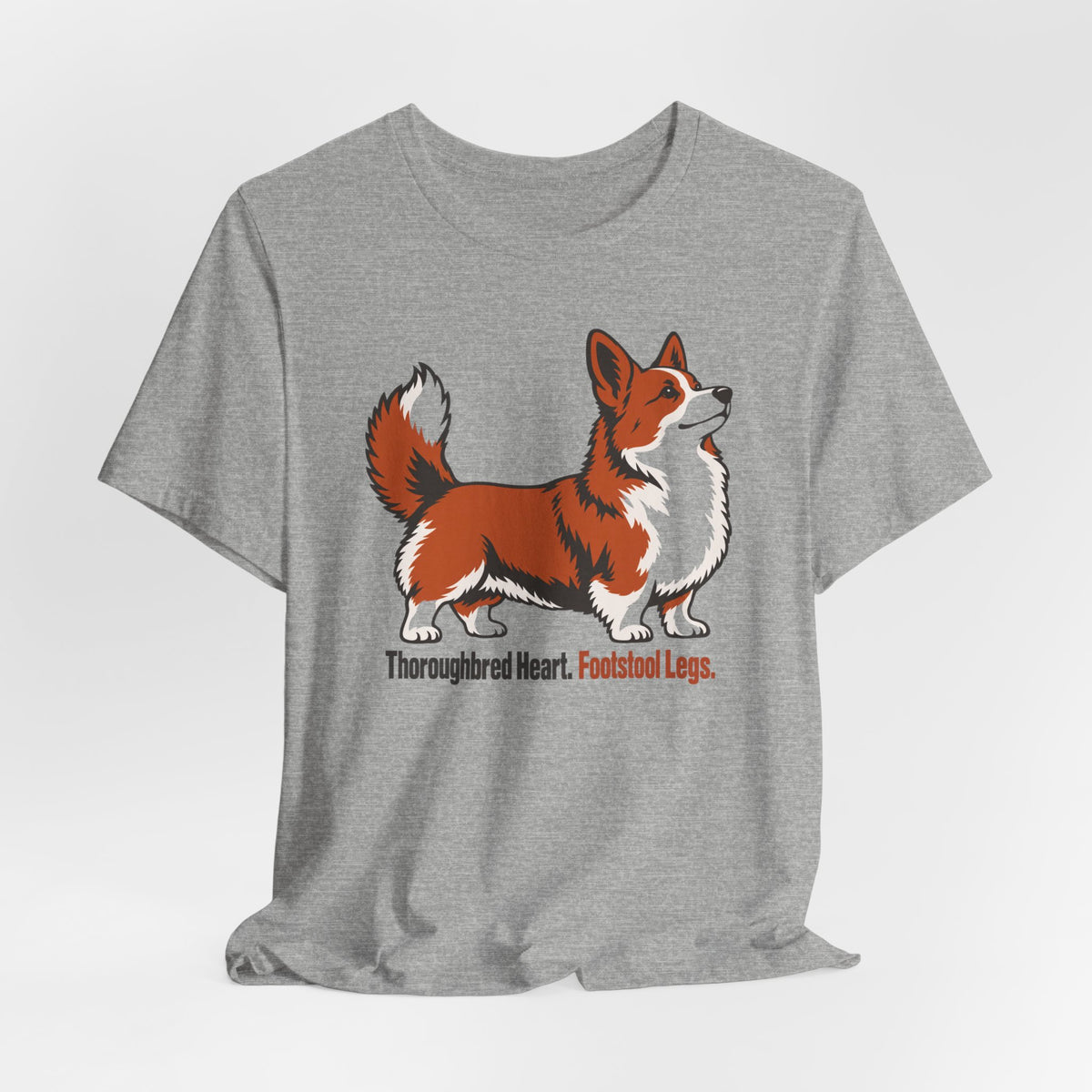 Thoroughbred Heart Footstool Legs Corgi T-Shirt