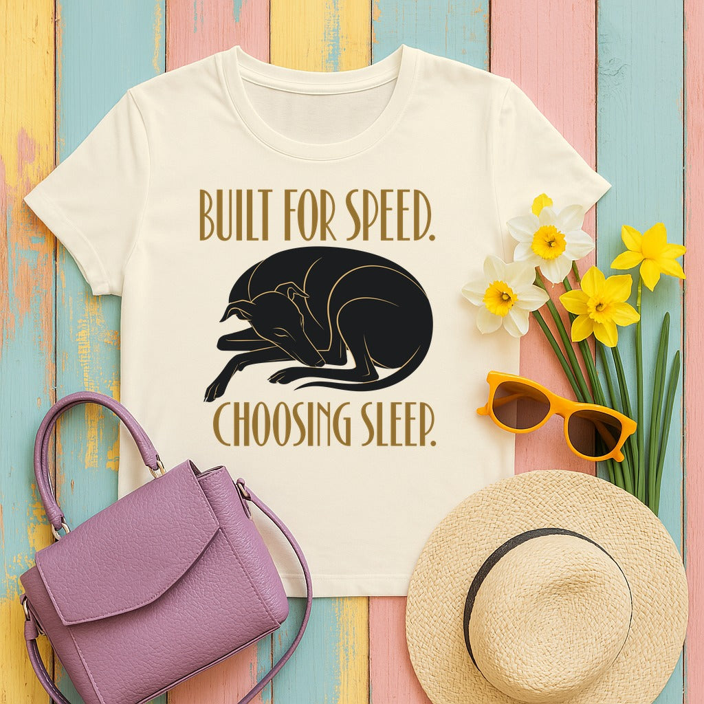 Built for Sleep Greyhound T-Shirt in Natural