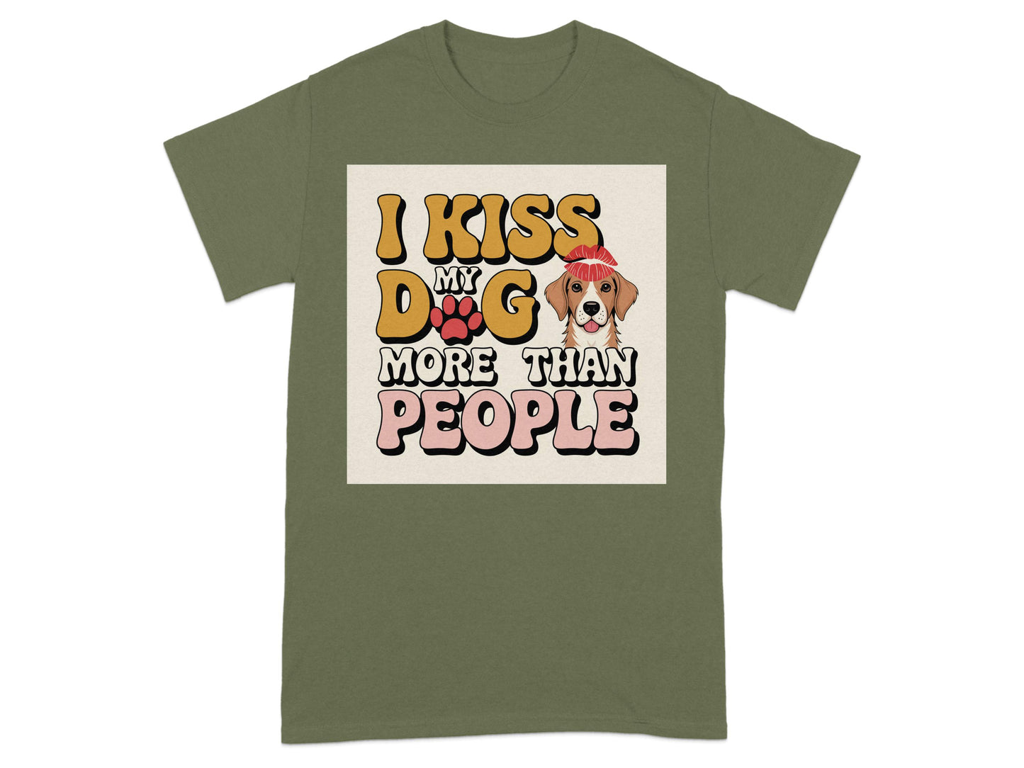 I Kiss My Dog More Than People T-shirt product type