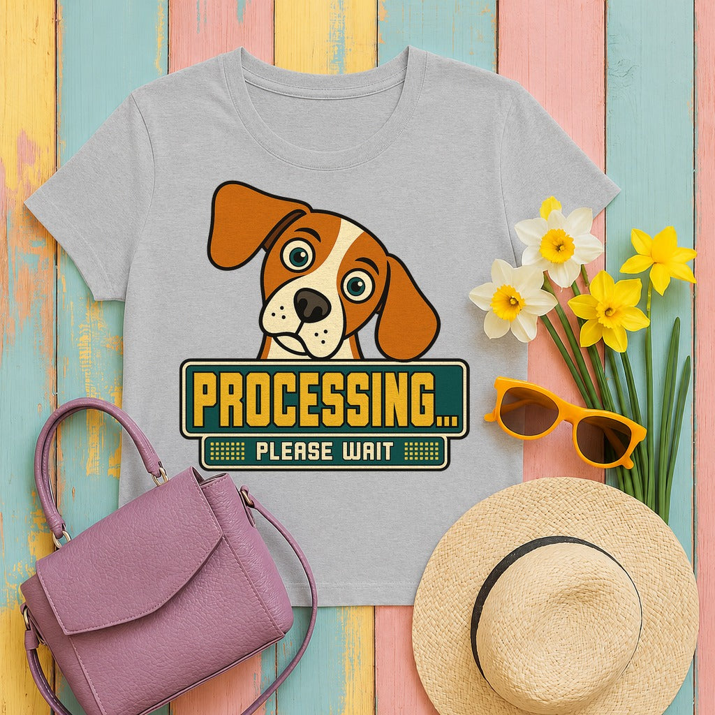 Processing... Please Wait Beagle T-Shirt in Sport Grey