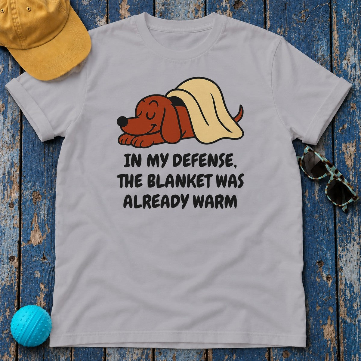 Dachshund Blanket Was Already Warm Tee in Athletic Heather