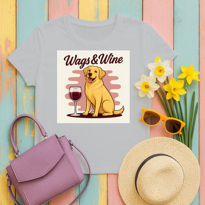 Wags and Wine Labrador Dog Graphic Tee product