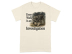 Schnauzer dog wearing deerstalker hat with text "Every Walk Is an Investigation."