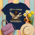 Shenanigans Unleashed Dachshund T-Shirt in Navy