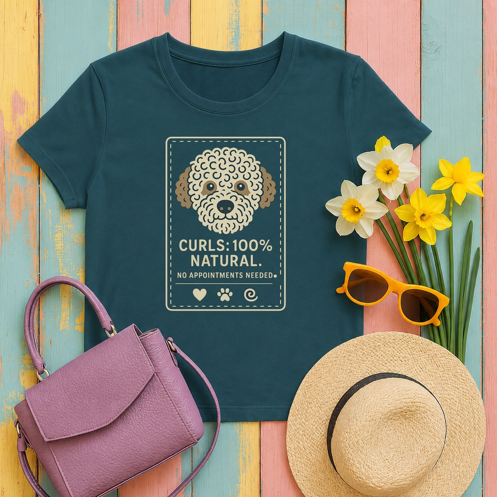 lagotto romagnolo curls-label tee flat lay hero