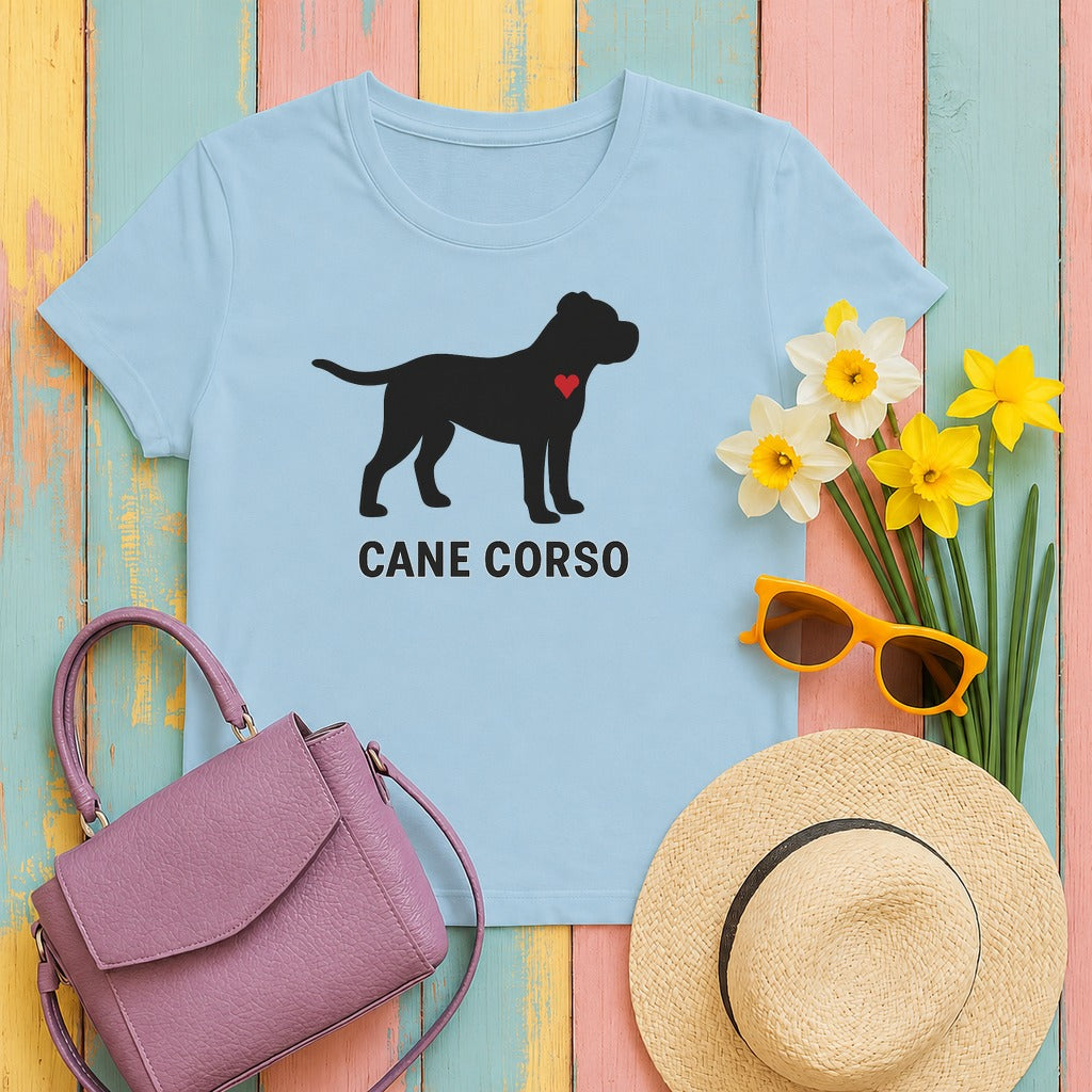 Cane Corso Silhouette Tee in Light Blue