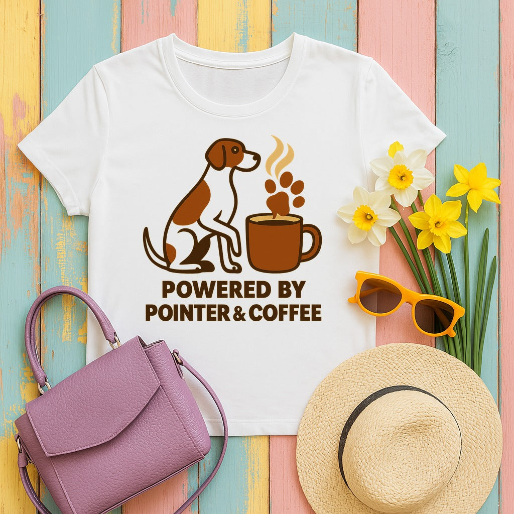 Powered by Pointer & Coffee T-shirt in White