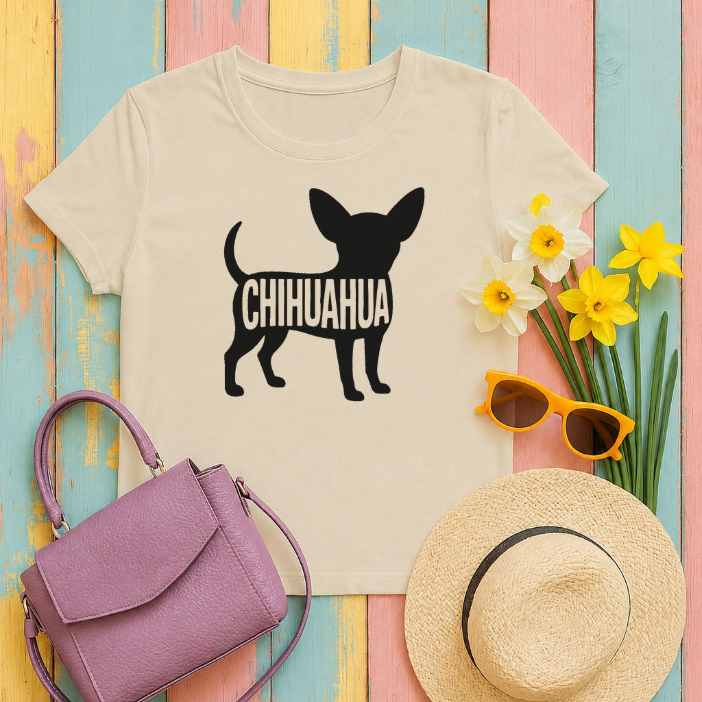 The Chihuahua Icon Premium T-Shirt in Sand