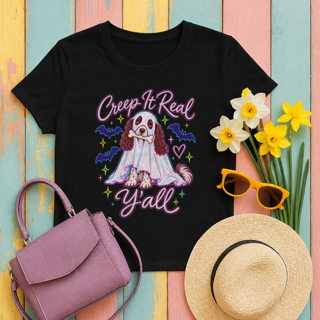 English Springer Spaniel Creep It Real Y'all t-shirt in Black