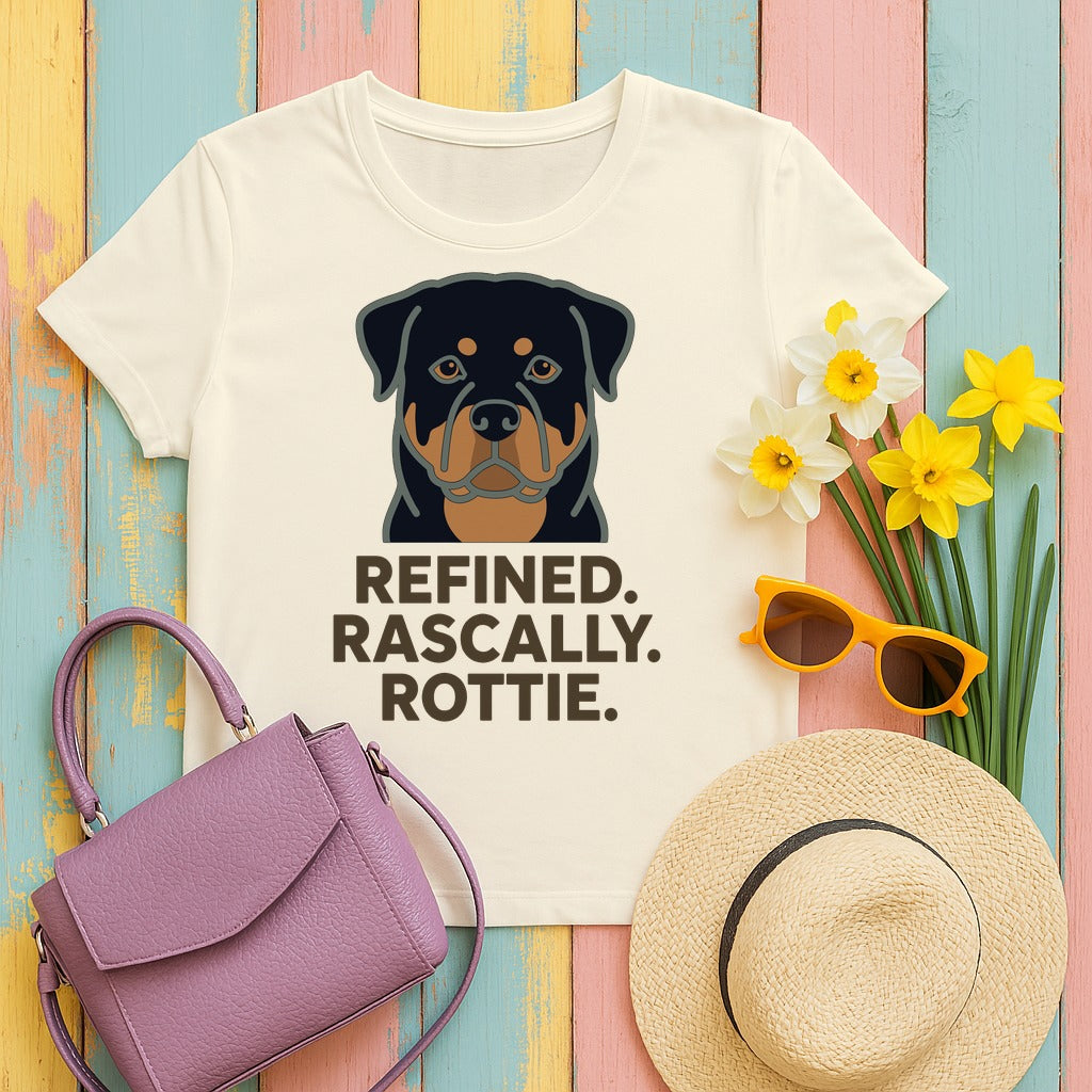 Refined Rascally Rottie Graphic T-Shirt in Natural