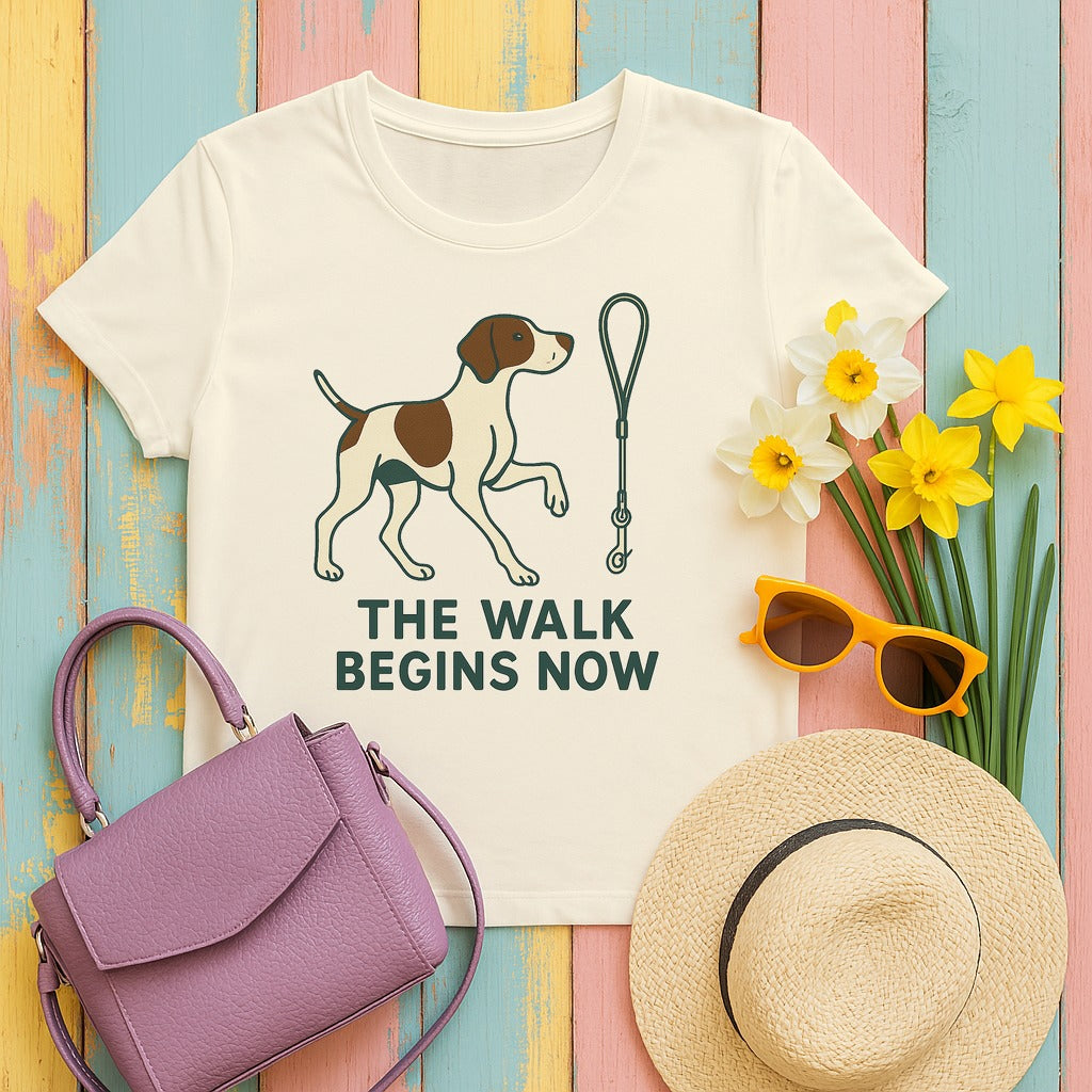 Pointer The Walk Begins Now T-shirt in Natural