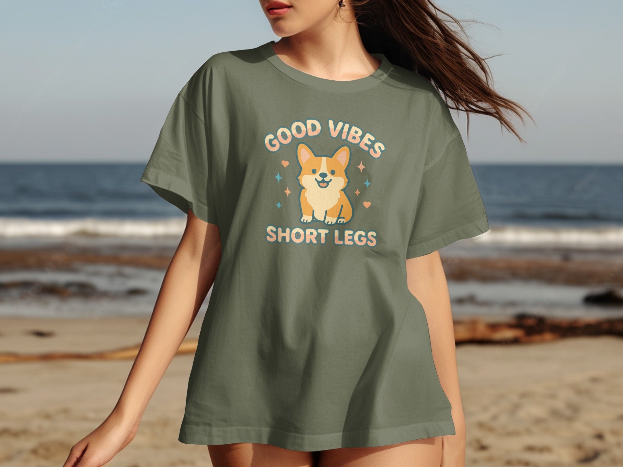 Good Vibes Short Legs Graphic Tee