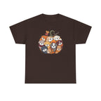 Dogs in Pumpkin Pile Autumn Festive Season Graphic T-Shirt