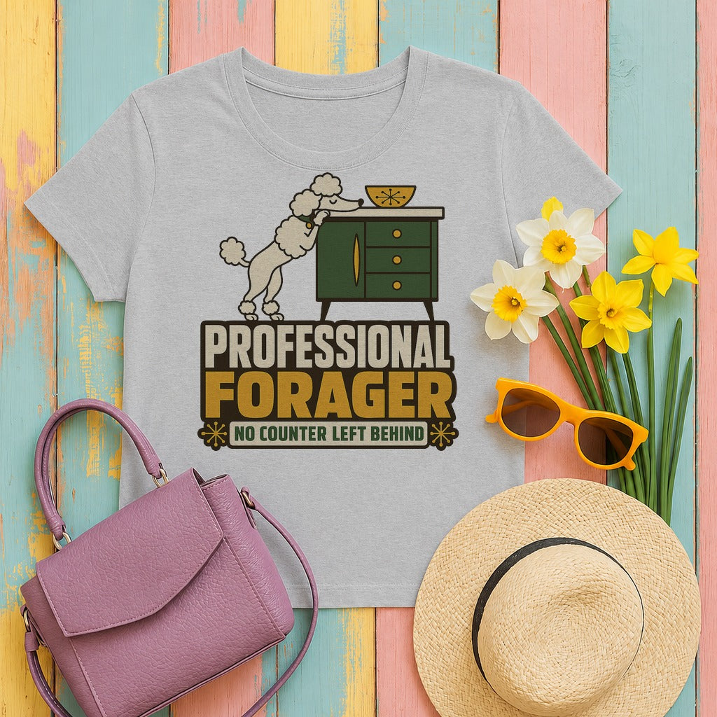 migbackfill professional-forager-poodle-t-shirt tee flat lay hero v8