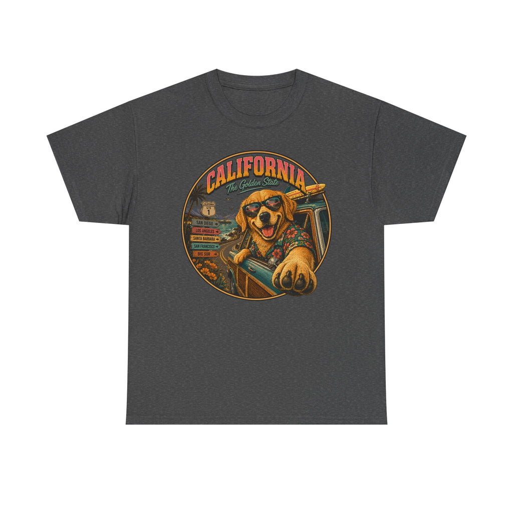 Retro Surf Golden Retriever T-Shirt