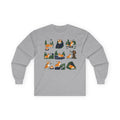 Happy Trails Corgi Wilderness Long Sleeve Tee in Sport Grey