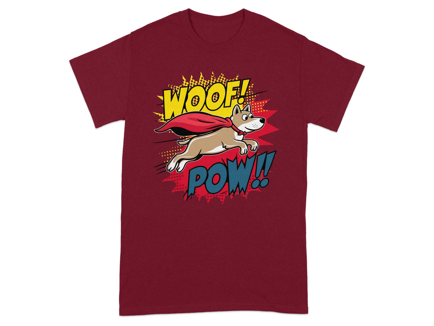 Super Dog Woof Pow Graphic Print T-shirt product type