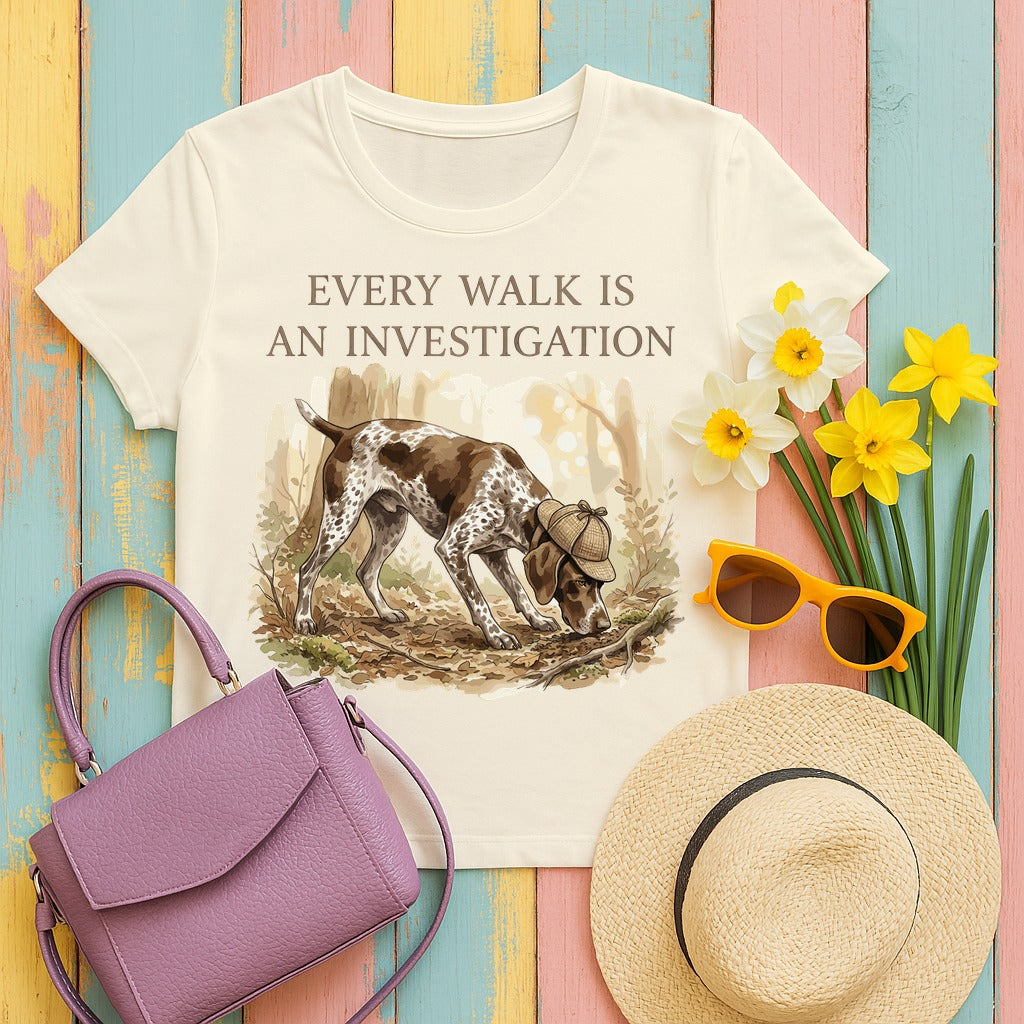 Every Walk an Investigation GSP T-Shirt in Natural