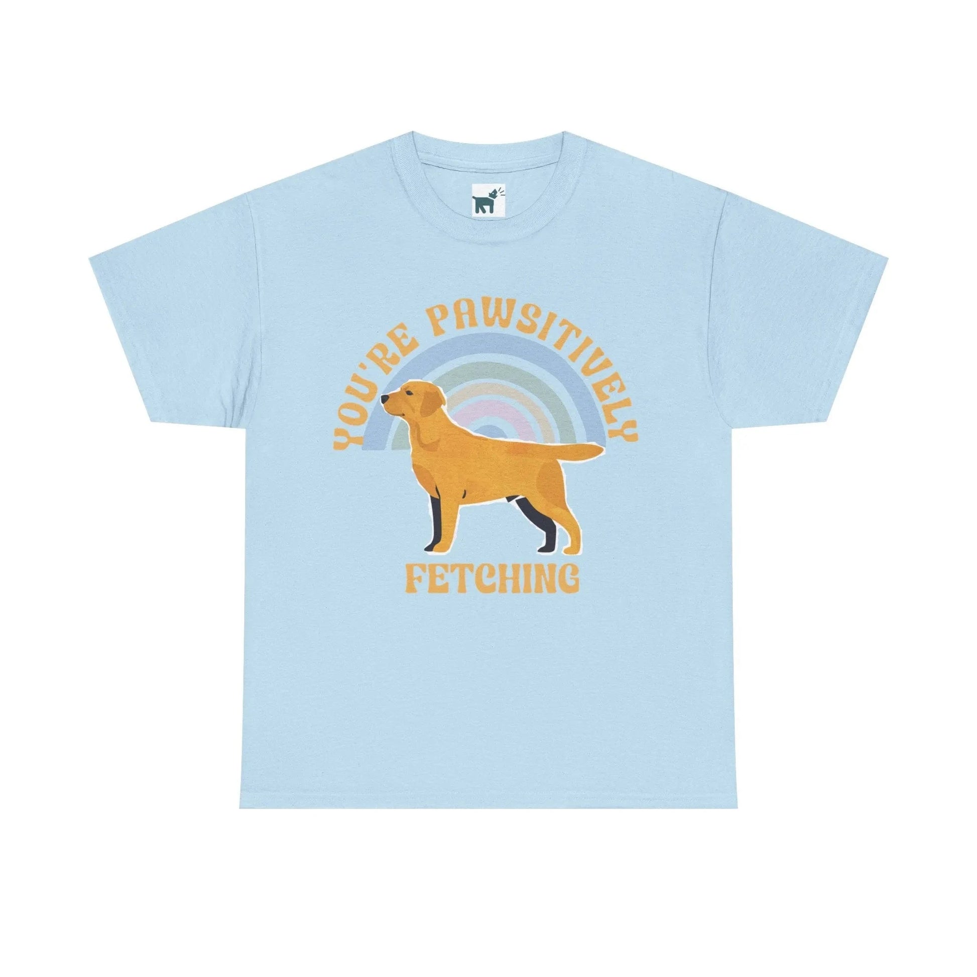 Yellow Labrador Boho T Shirt Light Blue T-shirt