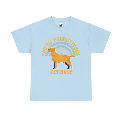 Yellow Labrador Boho T Shirt Light Blue T-shirt