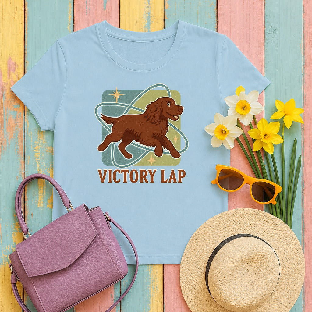 Boykin Spaniel Victory Lap T-shirt in Light Blue