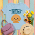 Outsmarting Poodle T-Shirt in Light Blue