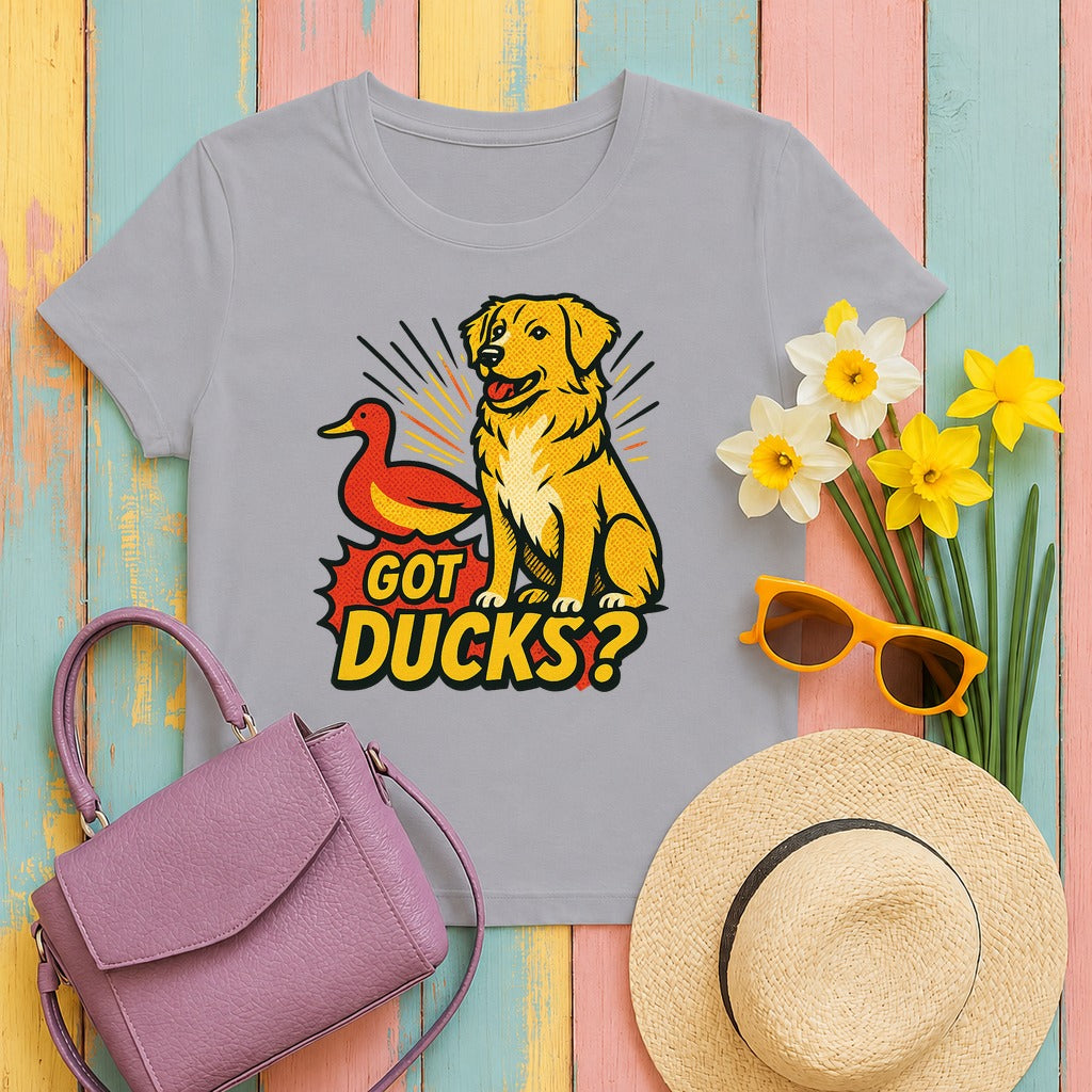 Nova Scotia Duck Tolling Retriever Got Ducks T-shirt in Athletic Heather
