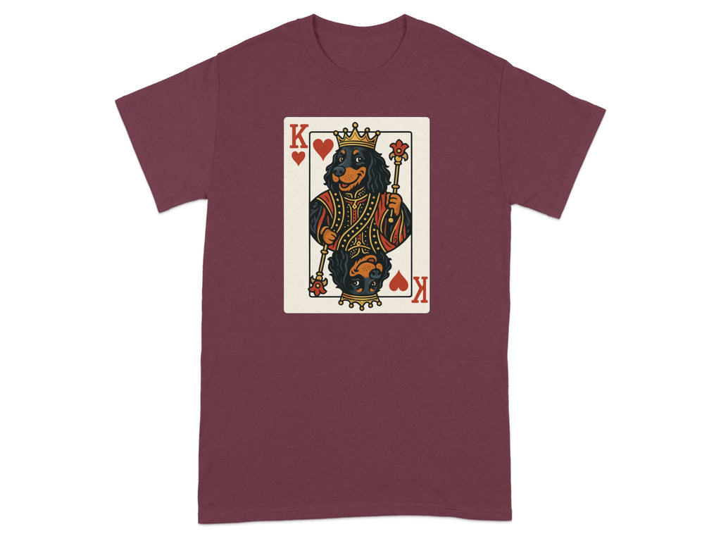 King of Hearts Bear Playing Card Graphic T-Shirt