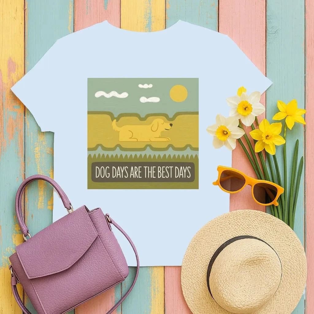 Dog Days Are the Best Days Golden Retriever T-Shirt T-shirt