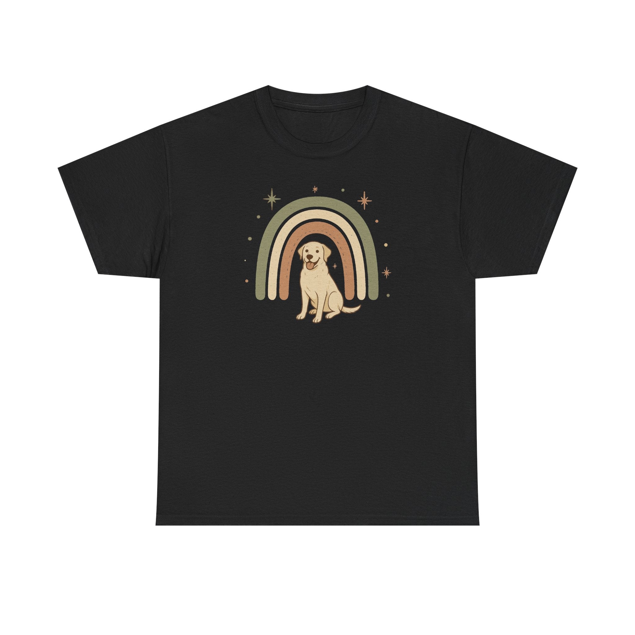 Labrador Retriever With Rainbow Graphic Novelty T-Shirt