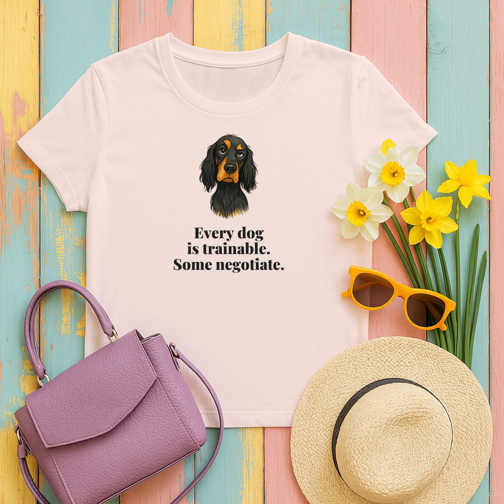 Gordon Setter Some Negotiate Tee in Soft Pink
