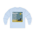 Dog Days Are The Best Days Black Labrador Retriever Art Long Sleeve Tee in Light Blue