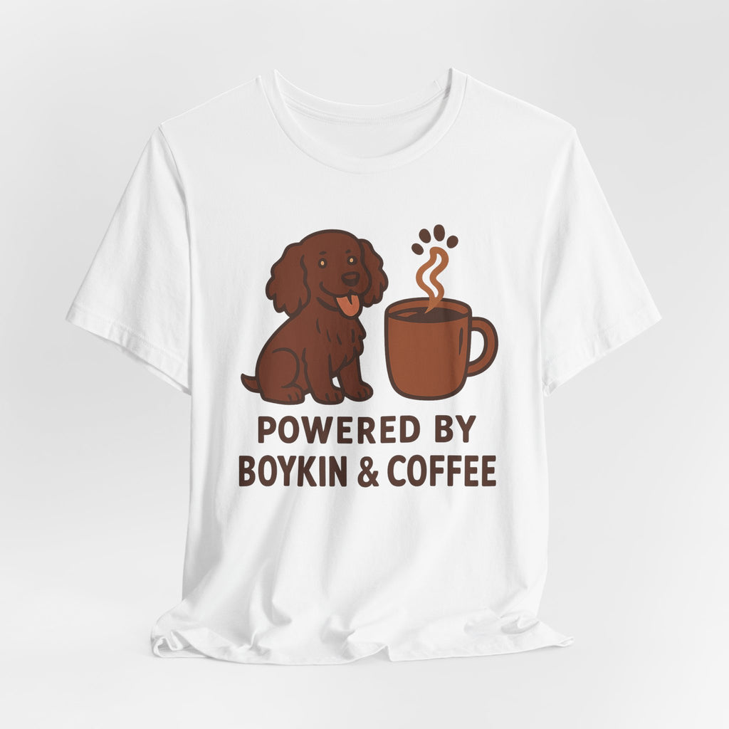Boykin Spaniel Powered by Boykin & Coffee Tee