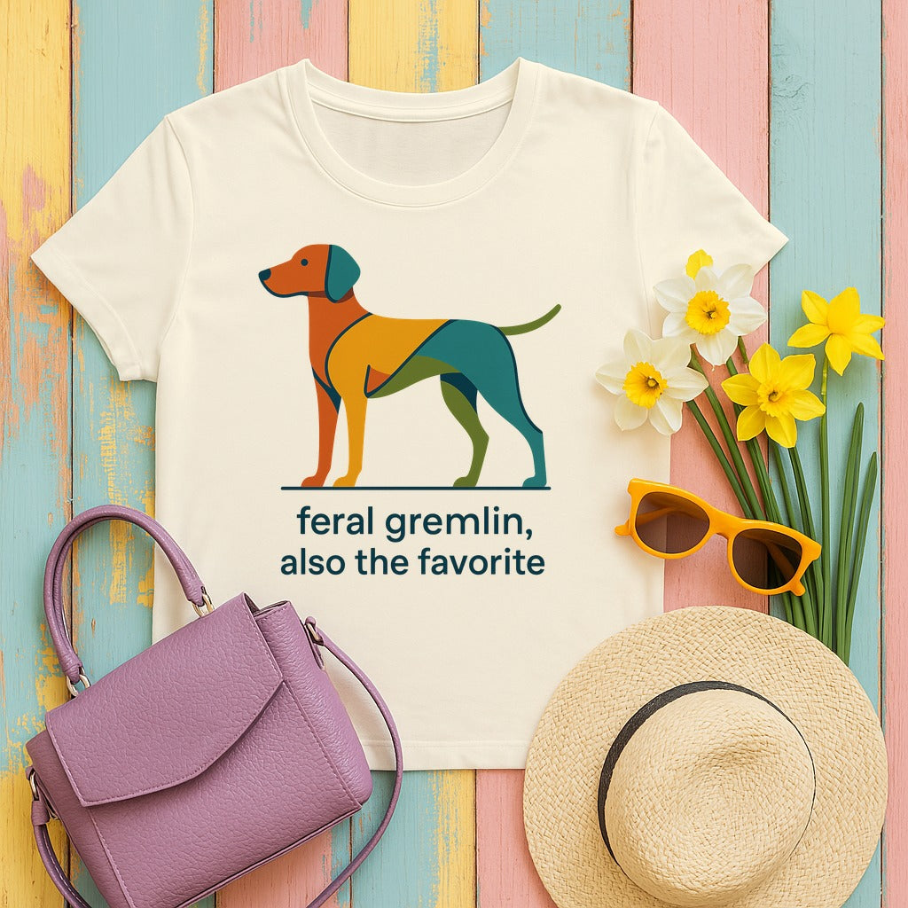 Vizsla Feral Gremlin Also the Favorite Tee in Natural