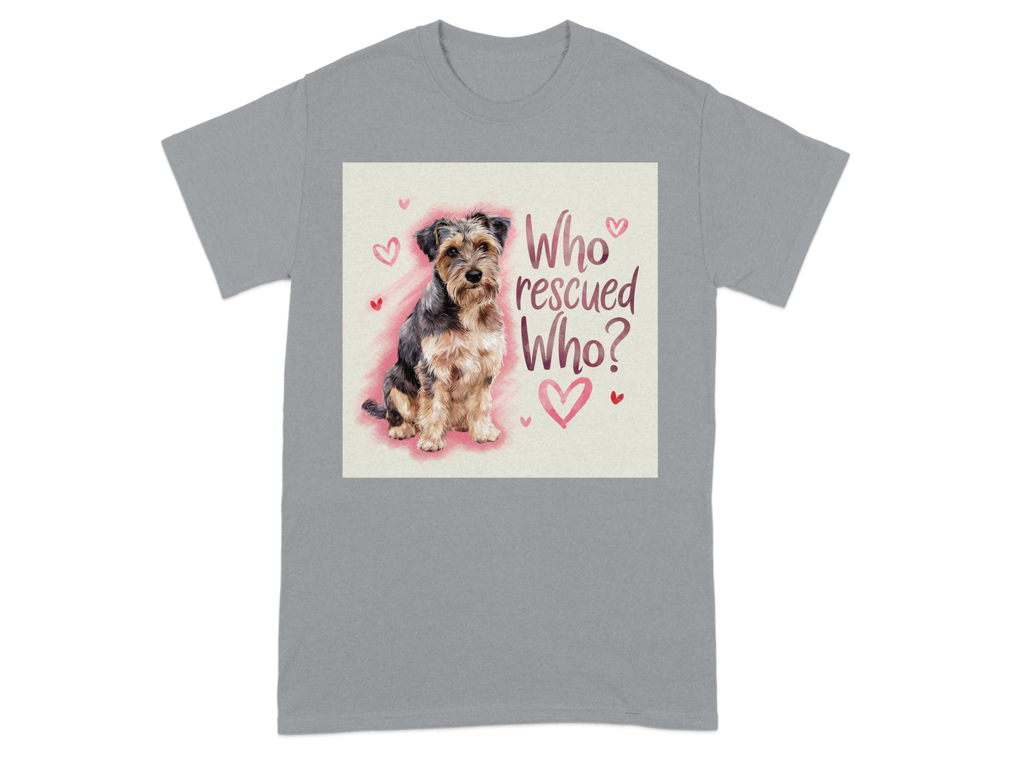 Who Rescued Who Dog Lover Graphic T-Shirt product type