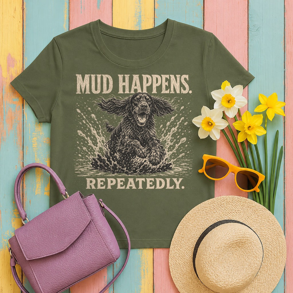 The Spirited Gordon Setter T-Shirt in Military Green