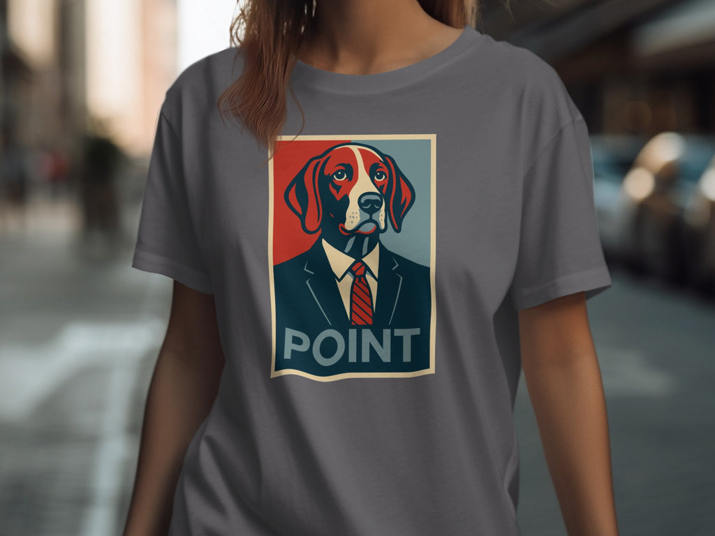 Stylish Dog in Suit Graphic Point T-shirt