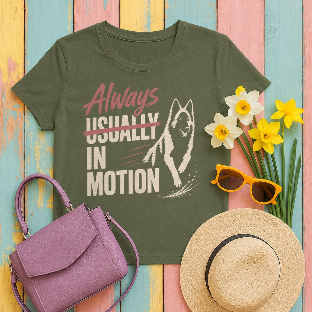 Spirited Motion Tervuren Graphic T-Shirt in Military Green